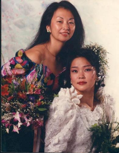 Alisa at Rikka's wedding  Aug. 1990